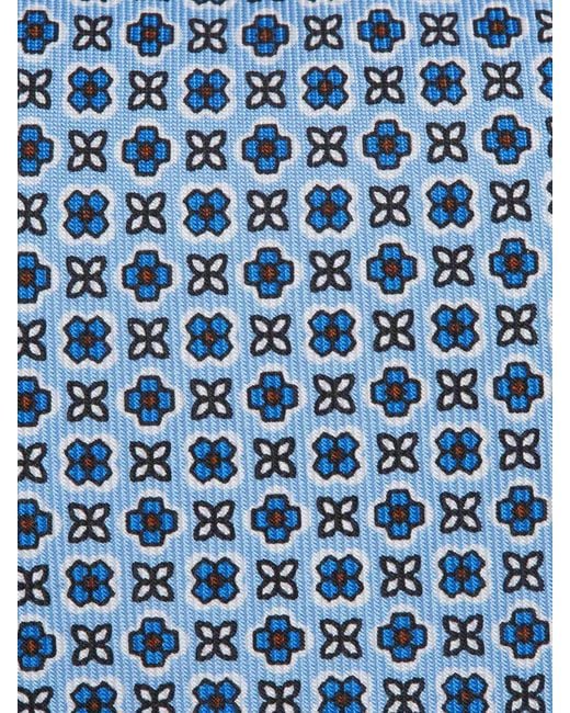 Marinella Blue Floral Silk Tie for men