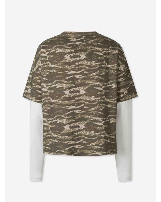 Rhude Green Tiger Camo T-Shirt for men