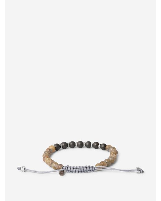 Tateossian White Titanium Macrame Bracelet for men