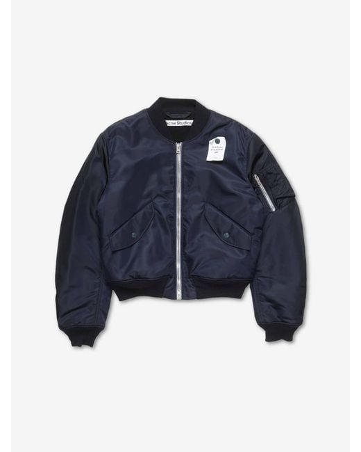 Acne Blue Technical Bomber Jacket for men