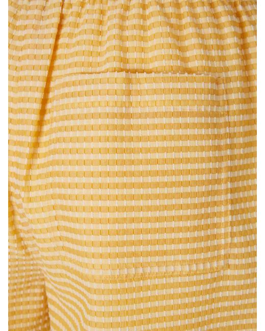 Jonathan Simkhai Yellow Printed Straight Leg Trousers