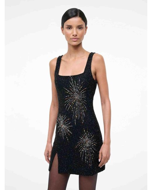 Staud Black Firework Dress