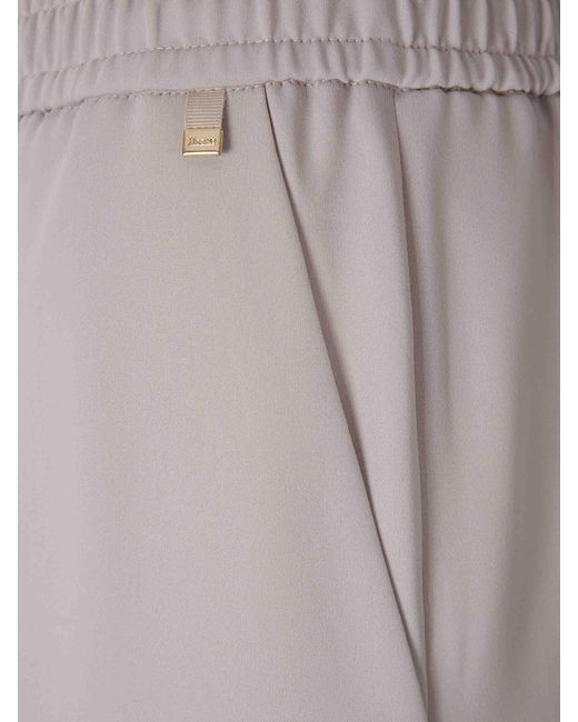 Pantalon Ample En Cady Herno en coloris Gray