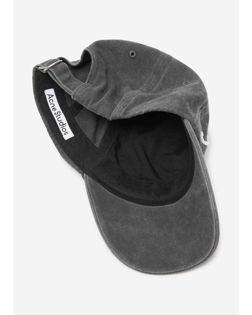 Cappellino Con Logo di Acne in Gray da Uomo