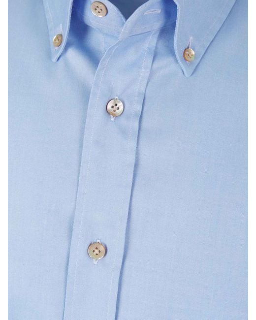 Santa Eulalia Blue Cotton Shirt for men