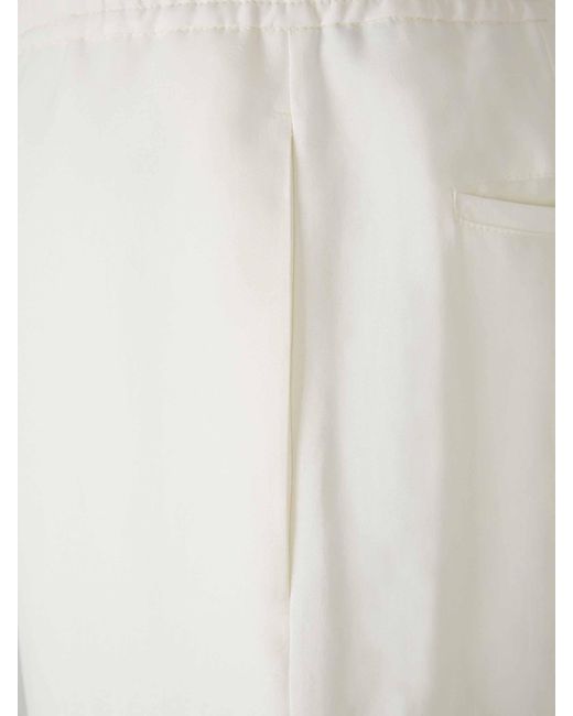 Canali Gerade Leinenhose in White für Herren