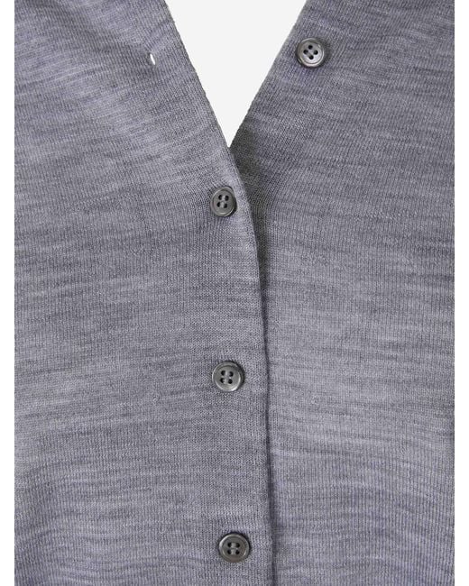 Alexander Wang Blue Fine Wool Cardigan