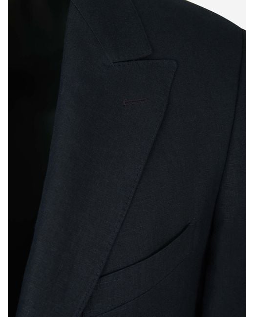 SCABAL® Blue Plain Linen Suit for men