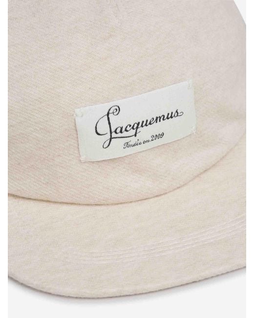 Jacquemus Natural Cap Patch Logo for men
