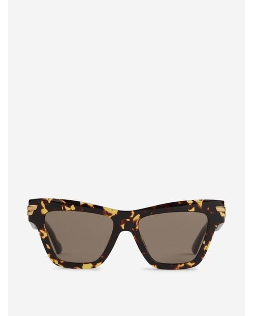Bottega Veneta Gray Cat-Eye Sunglasses
