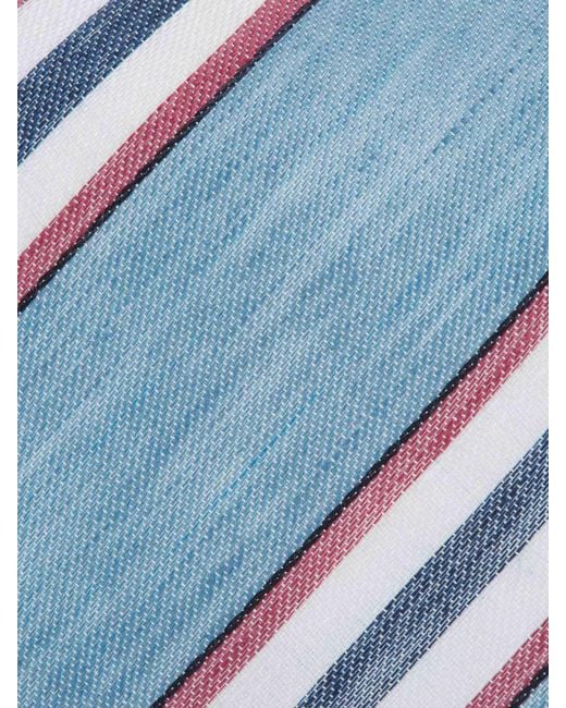 Santa Eulalia Blue Striped Motif Tie for men