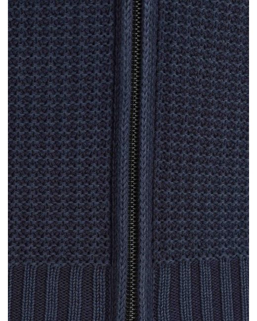 Santa Eulalia Blue High Neck Cardigan for men