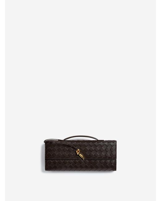 Bottega Veneta White Andiamo Clutch Bag
