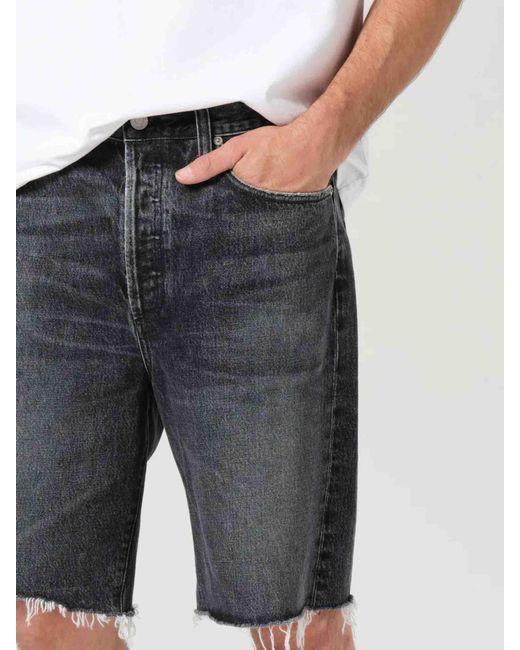 Agolde Gray Anson Bermuda Shorts for men