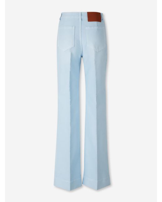 Victoria Beckham Blue Flared Jeans