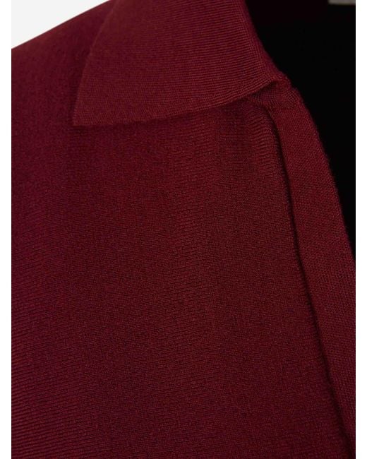 Jonathan Simkhai Red Polo Neck Sweater