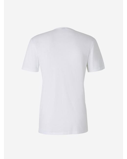 Zimmerli of Switzerland White Short Sleeved Undershirt for men