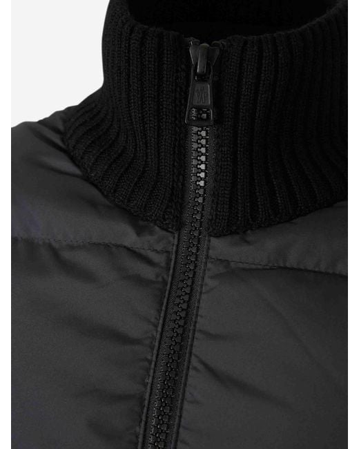 Cárdigan Acolchado Cremallera Moncler de hombre de color Black