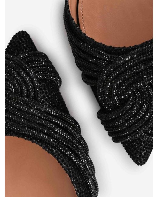 Aquazzura Black Slingbacks Gatsby 50