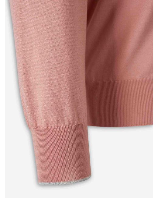 Santa Eulalia Pink Crew Neck Sweater for men
