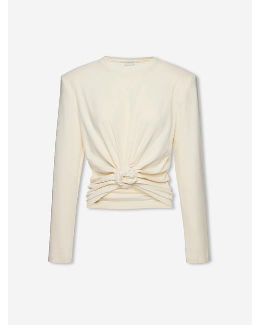 Magda Butrym White Knot T-Shirt