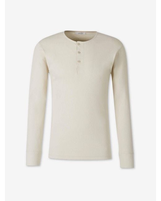 Lemaire White Long Sleeve T-Shirt for men