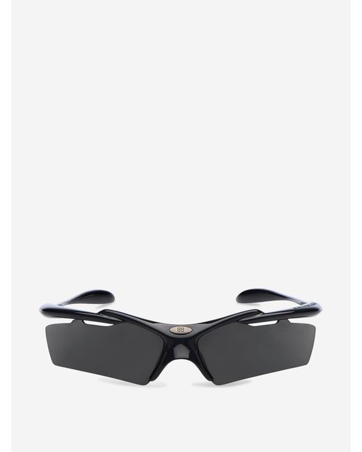 Balenciaga Black Turbo Rectangle Sunglasses for men