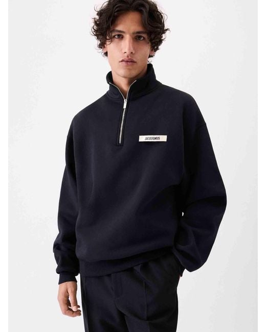Jacquemus Black Sweatshirt With Logo for men