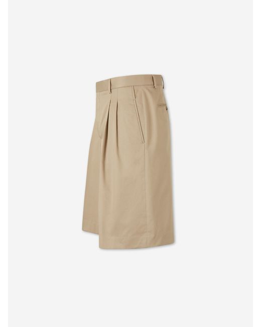 AMI Natural Wide-Leg Bermuda Shorts for men