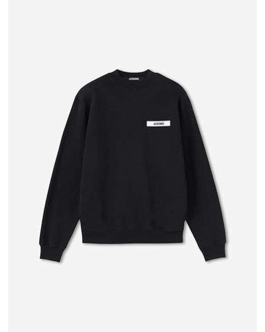 Jacquemus Black Grosgrain Sweatshirt for men