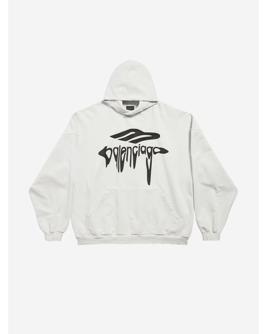 Hoodie 3B Liquified Large Fit Balenciaga de hombre de color White