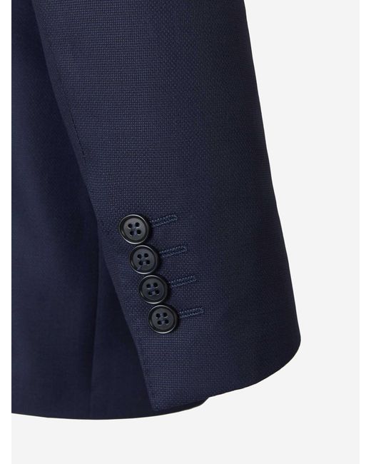 Canali Blue Wool Blazer