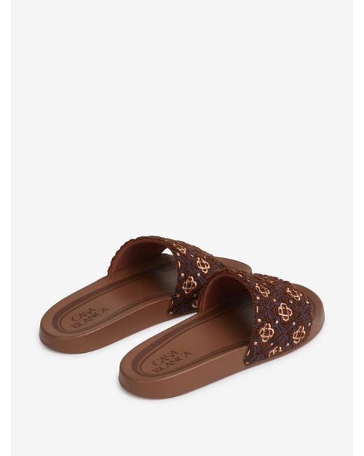 Casablanca Brown Monogram Sandals for men