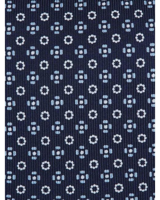 Santa Eulalia Blue Geometric Patterns Tie for men