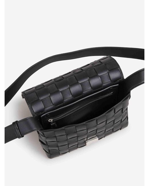 Bottega Veneta Black Orto Messenger Shoulder Bag for men