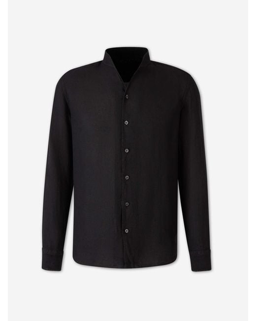 Santa Eulalia Black Casual Plain Shirt for men