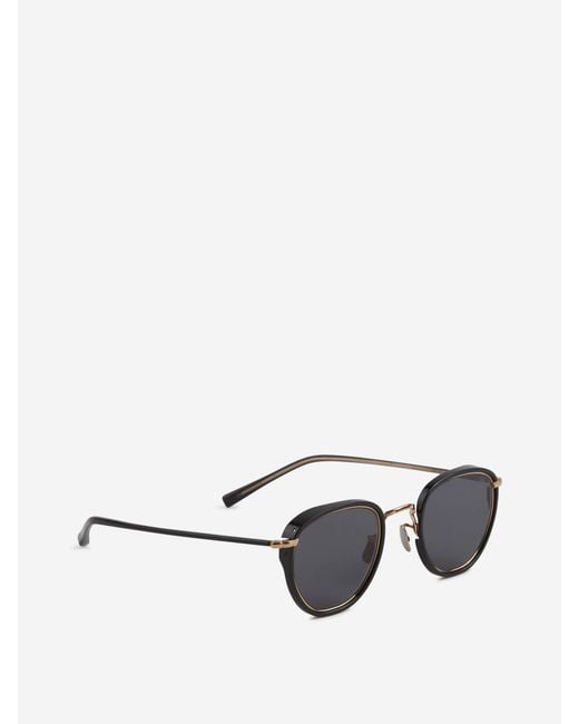 Eyevan 7285 Black Round Sunglasses for men