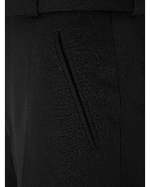 Bottega Veneta Black Anzughosen Aus Wolle
