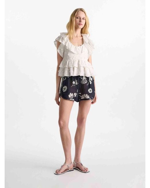 Dorothee Schumacher Blue Floral Daydream Shorts
