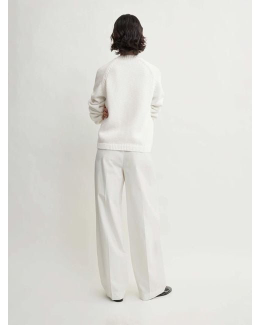 Totême White Chunky Knit Cardigan