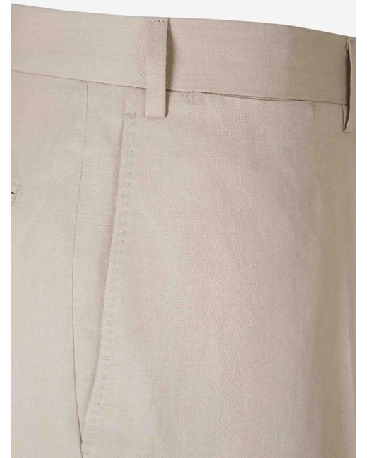 Canali Natural Linen And Silk Trousers for men