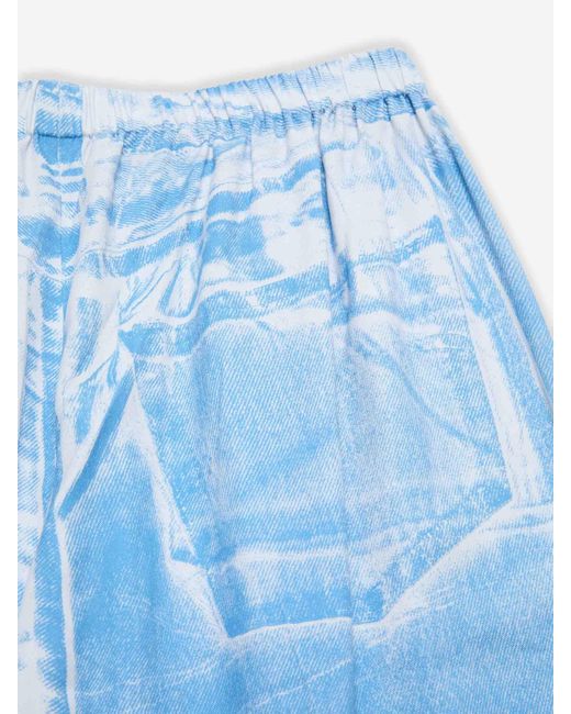 Acne Blue Denim Effect Trousers