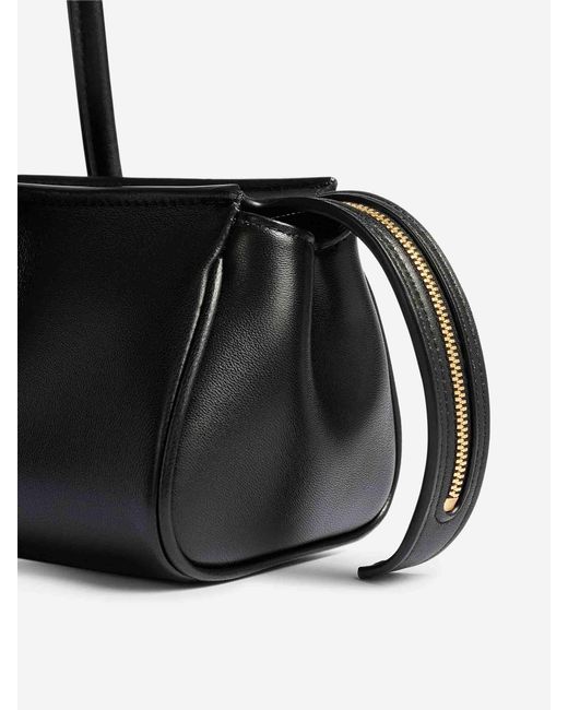 Khaite Black Rectangular Leather Bag