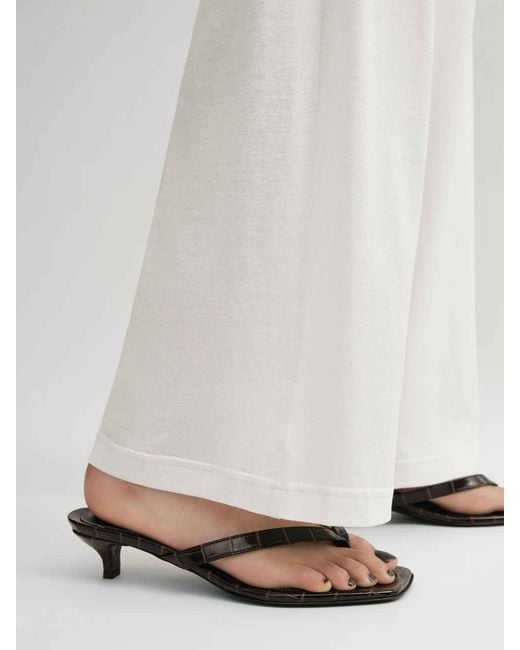 Totême White Leather Sandals