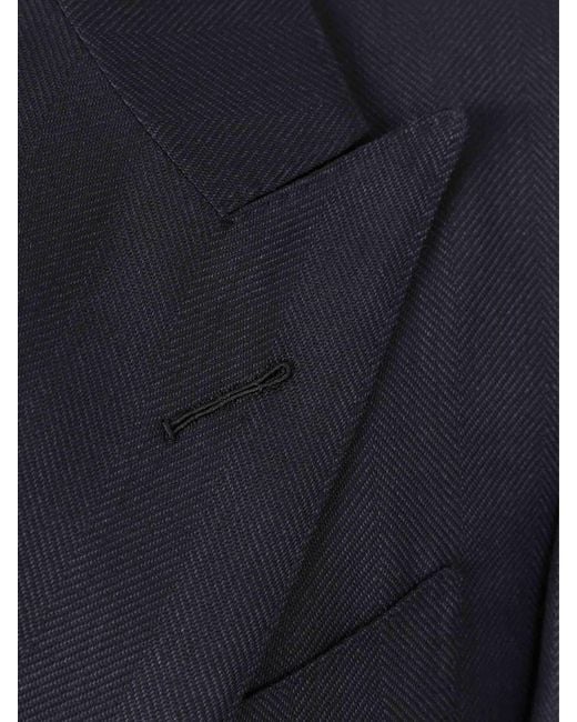 Tom Ford Blue Straight Wool Suit for men