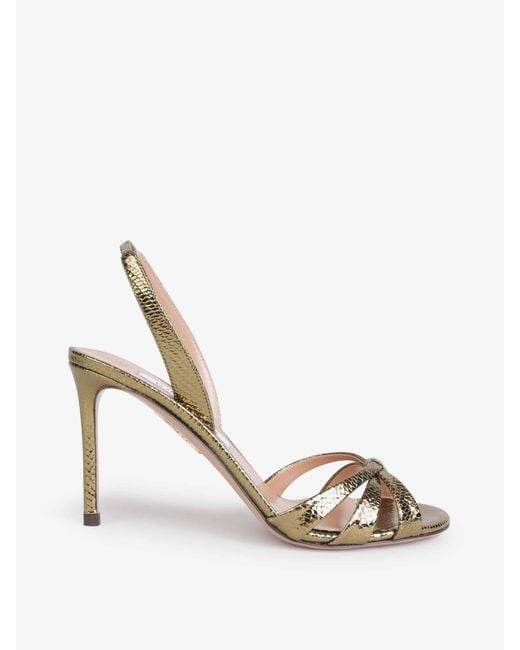 Aquazzura Metallic Tati 85 Sandals