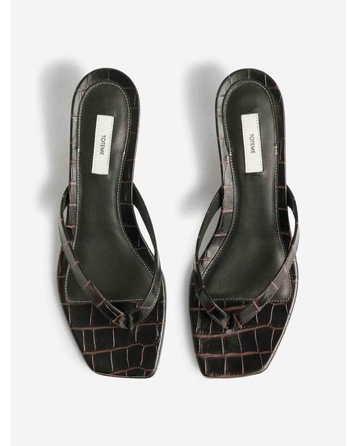 Totême White Leather Sandals