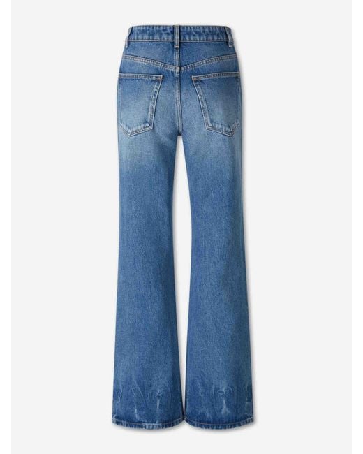 Rabanne Blue Wide Leg Cotton Jeans
