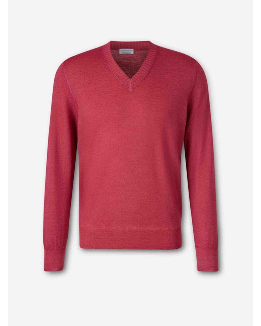 Jersey Cuello V Santa Eulalia de hombre de color Red