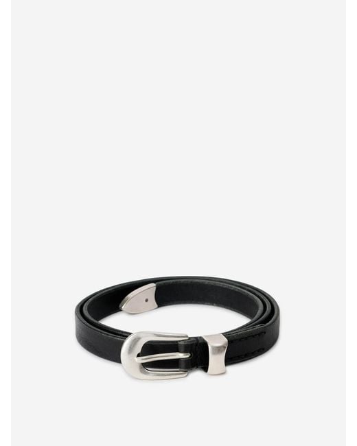 Our Legacy Black Leather Belt 2Cm for men